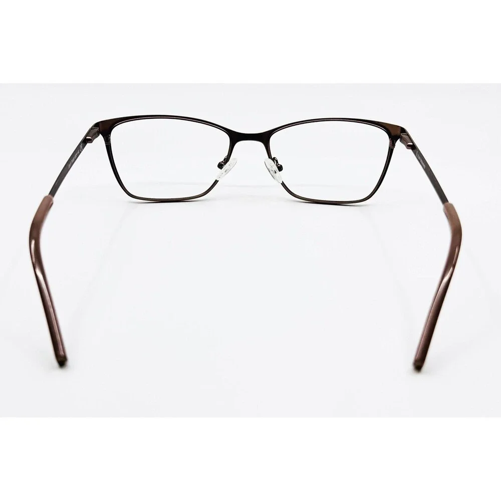 Ellen DeGeneres Eyeglasses Womens Brown ED510 RSGD Metal Full Rim 53-17-140